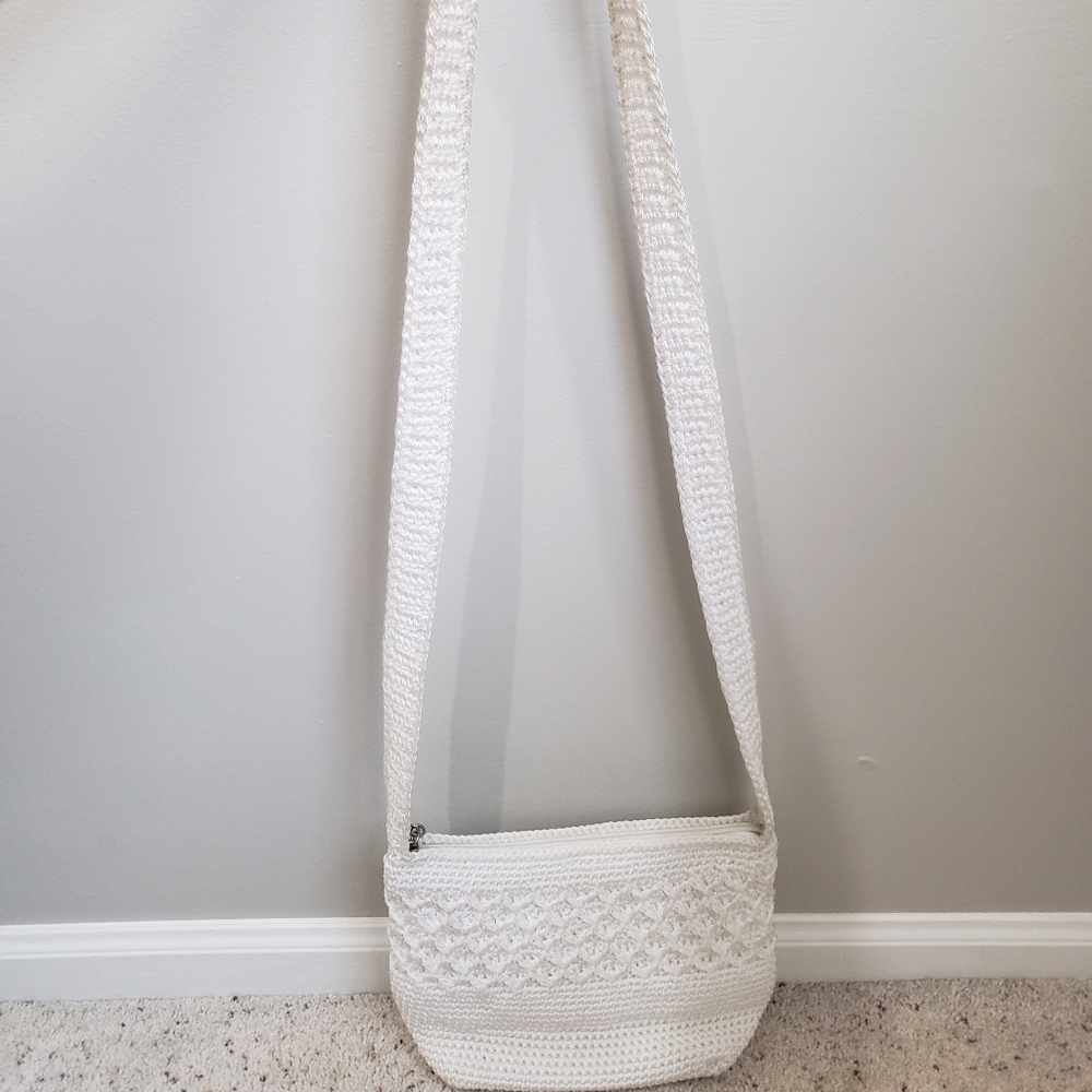 White Crochet Crossbody
